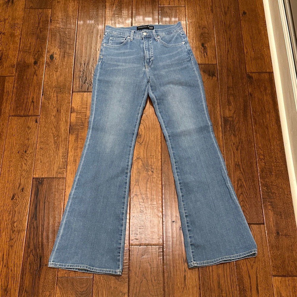Veronica Beard Medium Blue Flare Jeans